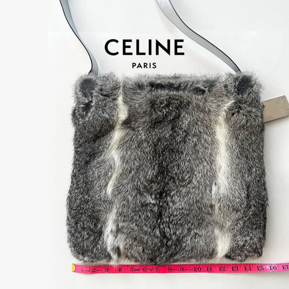 Rare Céline Rabbit Fur Shoulder Bag with tag, Holiday perfection 🎄 - Picture 2 of 8